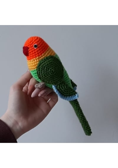 Amigurumi Örgü Oyuncak Kuş Cennet Papağan Sultan