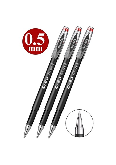 Kırmızı Pilot Kalem Speed 25 3 Adet Scrikss Pilot Kalem 0.5mm Roller Uçlu Pilot Kalem İnce Uçlu Likit Mürekkepli Pilot
