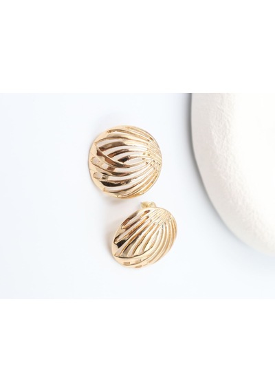 Gold Çelik Küpe 2,5 Cm Çok Renkli 25804839
