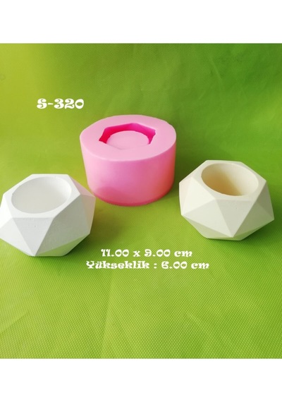 Geometrik Saksı Silikon Kalıp S320