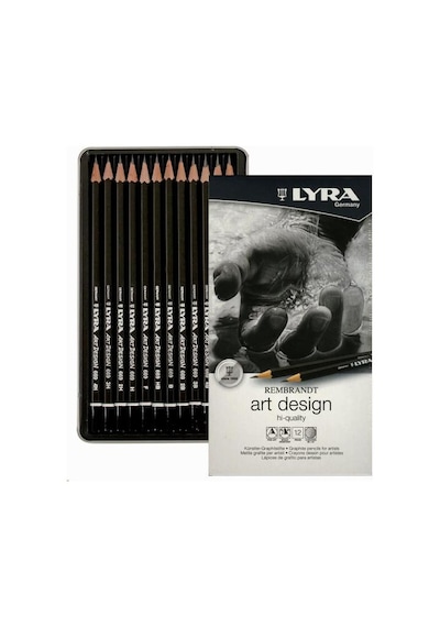 Lyra Art Design Profesyonel Dereceli Kalem Seti 12 Li Metal Kutu