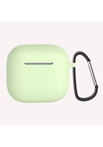 Apple Uyumlu AirPods 4 Zore Standart Silikon Kılıf Açık Yeşil