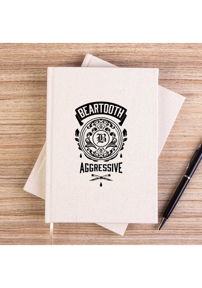 Beartooth Aggressive Çizgisiz Kanvas Defter Krem