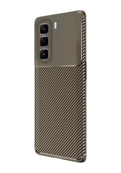 Hot 50 Pro Plus 4g Auto Focus Karbon Kapak - Kahverengi