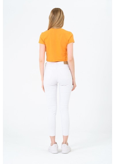 Kadın Kısa Kollu Oversize Crop Sari
