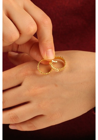 Çgk Çiğdem Gürel Kuyumculuk Başak Model Altın Küpe Gold