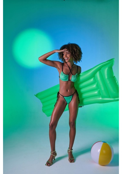 Holly Lolly Kontrast Biyeli Yüksek Bel Emma Bikini Altı Yeşil