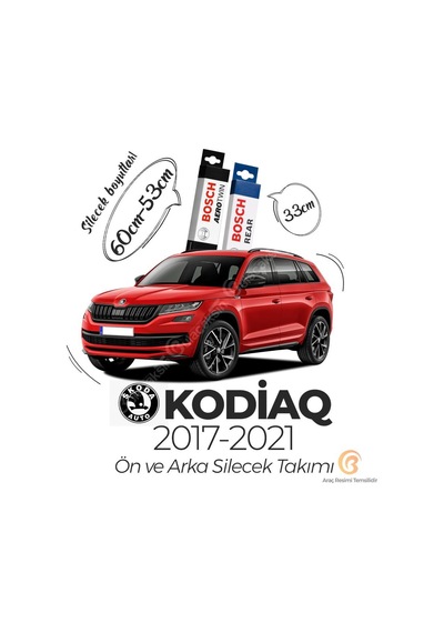 Skoda Kodiaq Ön Arka Silecek Seti 2017-2021 Bosch Aerotwin