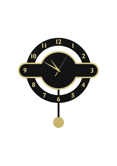 Eternity Duvar Saati Siyah Gold Siyah - Gold