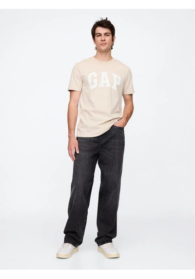 Gap 856659023 V-everyday Soft Basic Logo T Erkek Tişört Bej