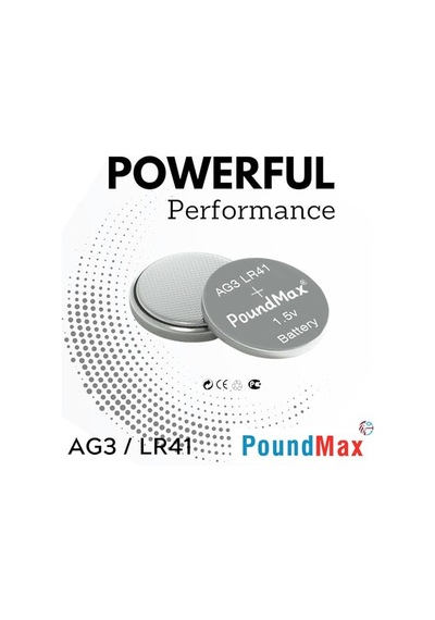 10 Adet Ag3 Lr41 Lr736 / L736 / G3 / G3a / 3ga / 192 / Gp192 / V3ga / Rw87 1.5v Poundmax Alkalin Düğme Piller Küçük