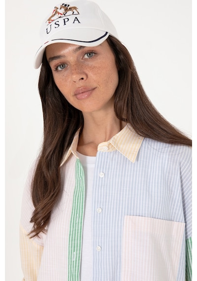 U.S. Polo Assn. Kadın Açık Pembe Çizgili Uzun Kollu Tunik Gömlek 50305371-VR078 U.S. Polo Assn. Kadın Açık Pembe Çizgili Uzun Kollu Tunik Gömlek 50305371-VR078