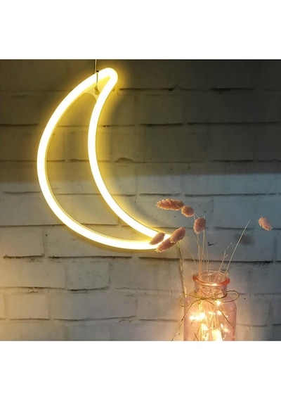 Neon Led Lamba Sarı Ay