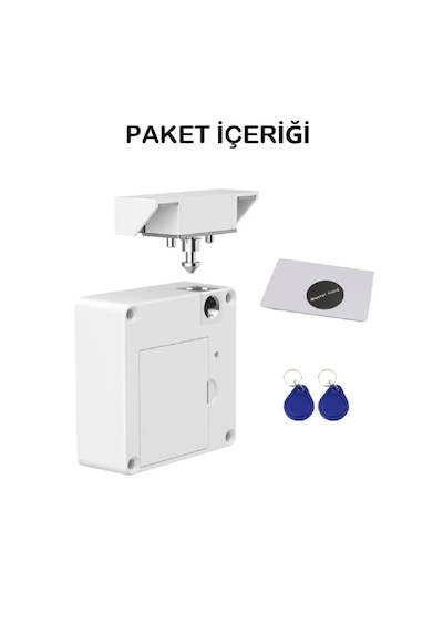 Elektronik Akıllı Anahtarsız Çekmece -dolap Kilidi Gizli Çekmece Kilidi Ve Manyetik Güvenlik Çözümü Beyaz