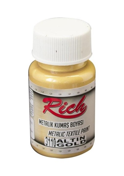 Rich Metalik Kumaş Boyası 50 Cc. 3110 Altın