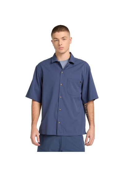 B0a44b5eyp1-r Timberland Ss Seersucker Resort Shirt Erkek Gömlek Mavi B0a44b5eyp1-r