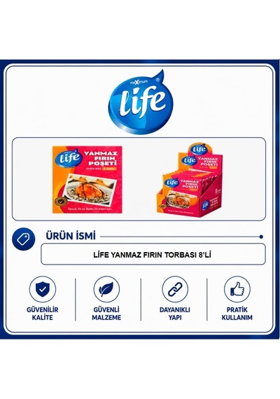 Life Yanmaz Fırın Torbası 8'li 48'li Paket Diğer