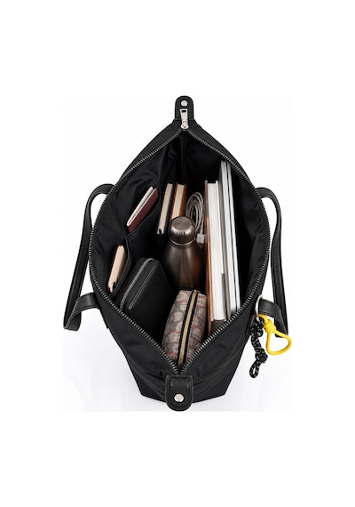 Vıatox Vx-027 Kadın Geniş Hacimli Shopper Su Geçirmez Paraşüt Kumaş Astarlı & Dayanıklı Siyah