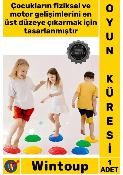 Oyun Anaokulu Eğitici Spor Oyun Gelişim Çocuk Yarım Küre Denge Koordinasyon Adası 6'lı Set