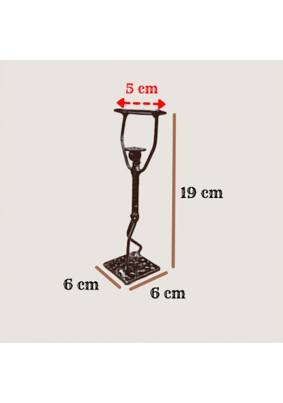 Dekoratif Metal Figür Sukulent Saksı Standı SPH006