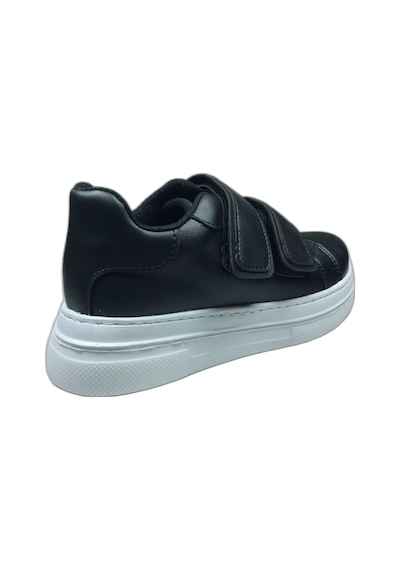 Ortopedikal 1087 Kız Çocuk Siyah Cırtlı Sneaker Spor Ay Siyah - Beyaz