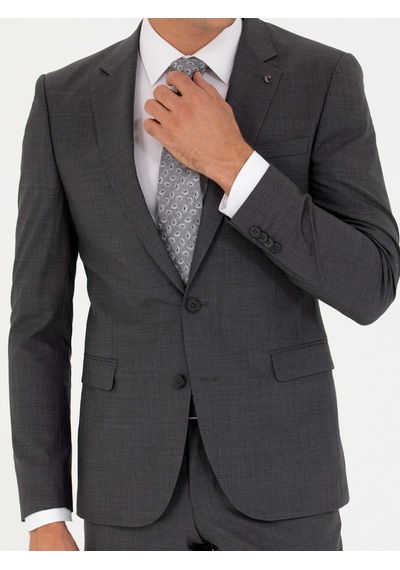 Cacharel Füme Slim Fit Ceket Gri