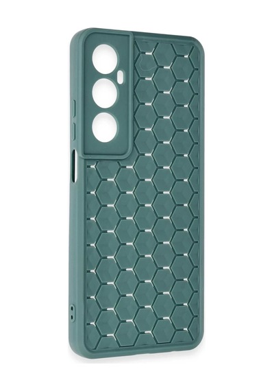 Realme C65 Uyumlu Kılıf Petek Silikon Kapak - Koyu Yeşil
