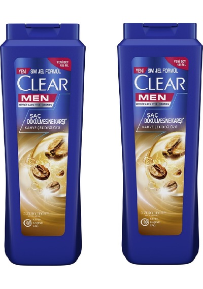 Clear Men Saç Dökülmesi ve Kepeğe Karşı Kahve Çekirdeği Özlü Şampuan 2 x 485 ML