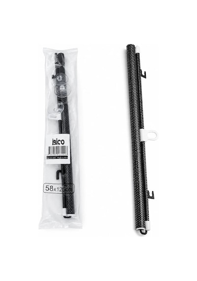 Ers 58x125cm Oto-araç - Ev - Ofis Cam Paneli Güneşlik Pvc Perde Makaralı Aç-kapa Vantuzlu Montaj