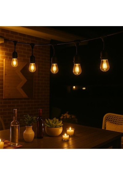 Ledx Kb00001 5'li E27 Duy Sıralı 5 Metre Lamba Kablosu 5 Adet Duy İçerir