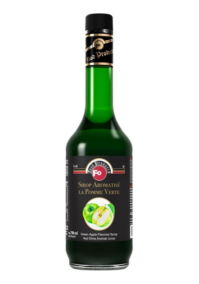 Yeşil Elma Aromalı Şurup Şekerli 700 Ml