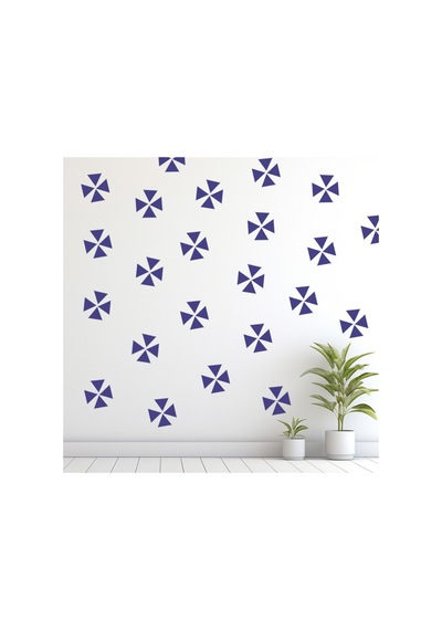 5cm Ebadında 128 Adet Üçgen Sticker Lacivert