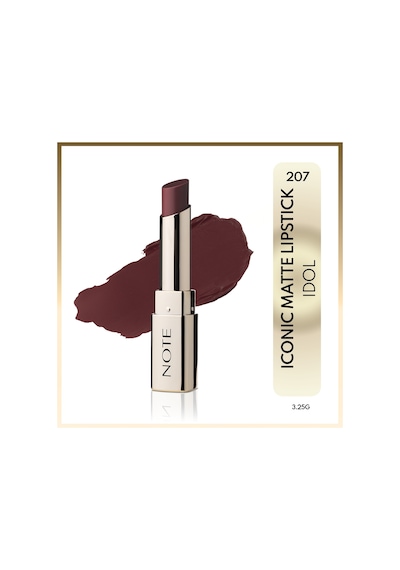 Note Cosmetics Iconic Sheer Lipstick Nemlendirici Parlak Ruj 207 Idol - Kahverengi 207