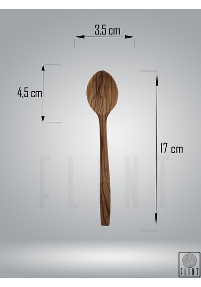 Zeytin Ağacı Ahşap Kaşık El Yapımı 17 cm Mutfak Yemek ve Servis Kaşığı