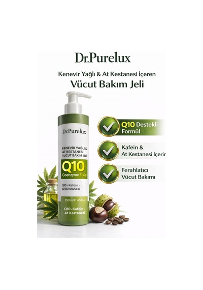 Q10 Coenzyme + Kafein & At Kestanesi İçeren - Sıkılaştırıcı Selülit Jeli Rahatlatıcı Vücut Masaj J