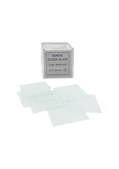 Borox Lamel Mikroskop Slayt İçin Cover Glass 20x20 MM 100'lü