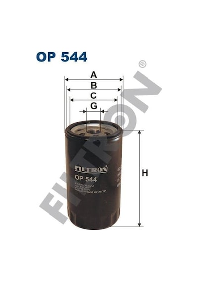 FILTRON OP544 Yağ Filtresi Ford Escort III 1.6 D 54Hp 04/84-12/85