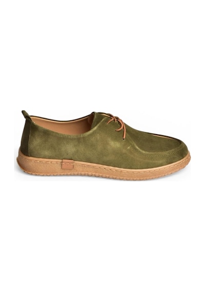 Fox Shoes Y555323002 Haki Hakiki Deri Süet Günlük Kadın Ayakkabı