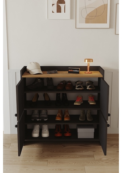 Aeka Ae-3060 Forum Antrasit/çam 4 Kapaklı, 4 Raflı, Ayakkabılık, Çok Amaçlı Dolap, Kahve Köşesi, Balkon Antrasit Çam Aeka Ae-3060 Forum Antrasit/çam 4 Kapaklı, 4 Raflı, Ayakkabılık, Çok Amaçlı Dolap, Kahve Köşesi, Balkon Antrasit Çam