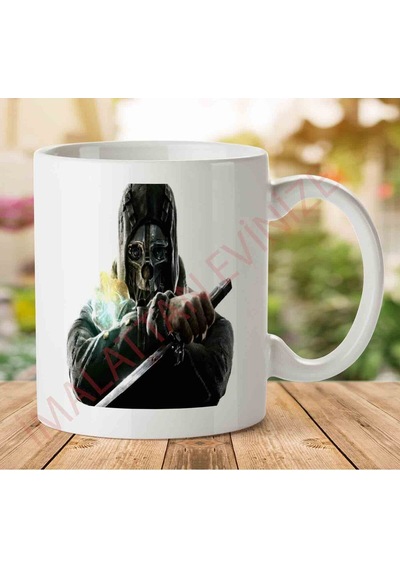 Dishonored-free-png-ımage İki Tarafı Baskılı Kupa Bardak.jpg Çok Renkli