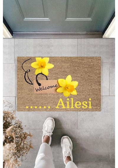 Dijital Baskı Kişiye Özel İç Kapı Dekorasyon Paspas Ps11302