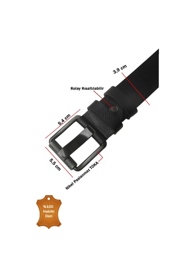 Deepsea Siyah %100 Hakiki Deri Erkek Spor Kemer Kolay Kısaltılabilir Kot Pantolon Kemeri 2602675