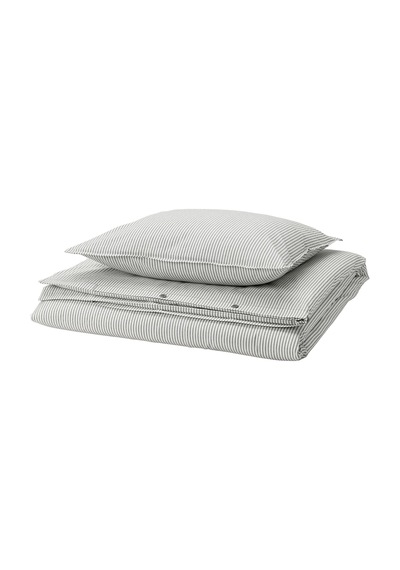 Ikea Solfıbbla Tek Kişilik Nevresim Takımı 150 X 200 Cm Beyaz - Gri