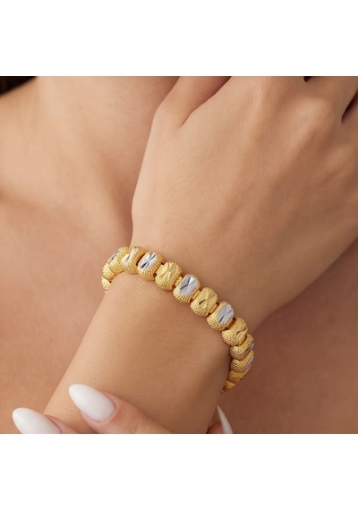 Ferizz Altın Kaplama Lazer Kesim Kadın Bileklik Blk-1014 Gold