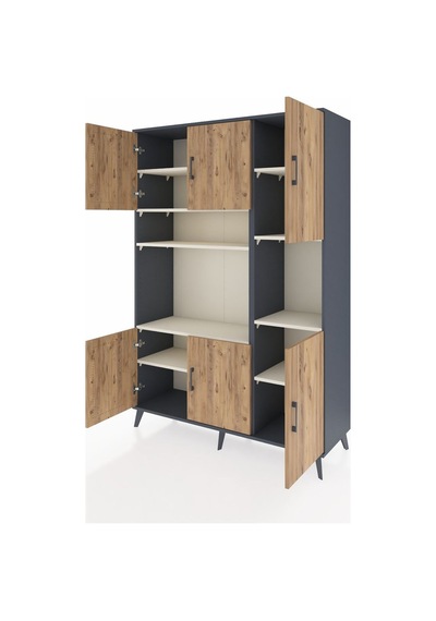 Hyperion Dolap 9 Raflı 6 Kapaklı 132x44x195 Antrasit-çam/aytaşı Atlas Çam/aytası Hyperion Dolap 9 Raflı 6 Kapaklı 132x44x195 Antrasit-çam/aytaşı Atlas Çam/aytası