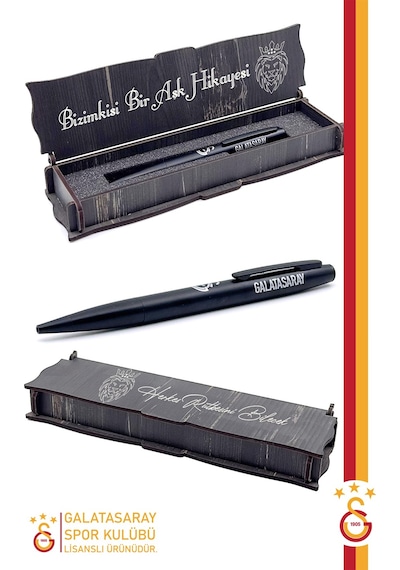 Galatasaray Lisanslı Premium Metal Tükenmez Kalem Kutulu 001