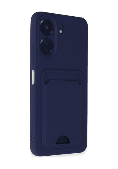 Xiaomi Redmi 13c Uyumlu Kılıf Kelvin Kartvizitli Silikon - Lacivert