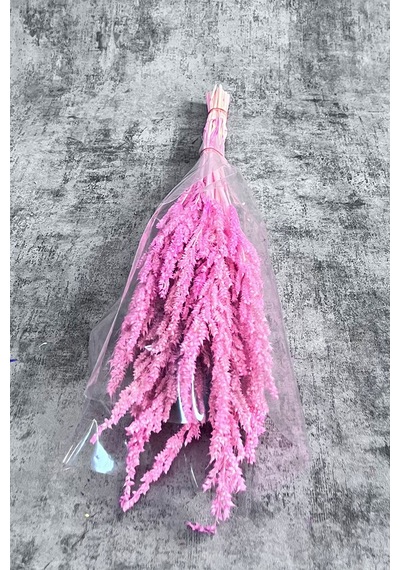 Pembe Bulgur Otu Vazo Aranjman Çiçeği