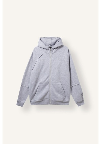 Defacto Boxy Fit Fermuarlı Kapüşonlu Basic Sweatshirt Hırka H4980ax26augr369 Gri-gr369
