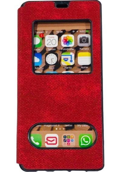 Huawei P40 Lite E Kapakli Pencereli Kilif 411145243